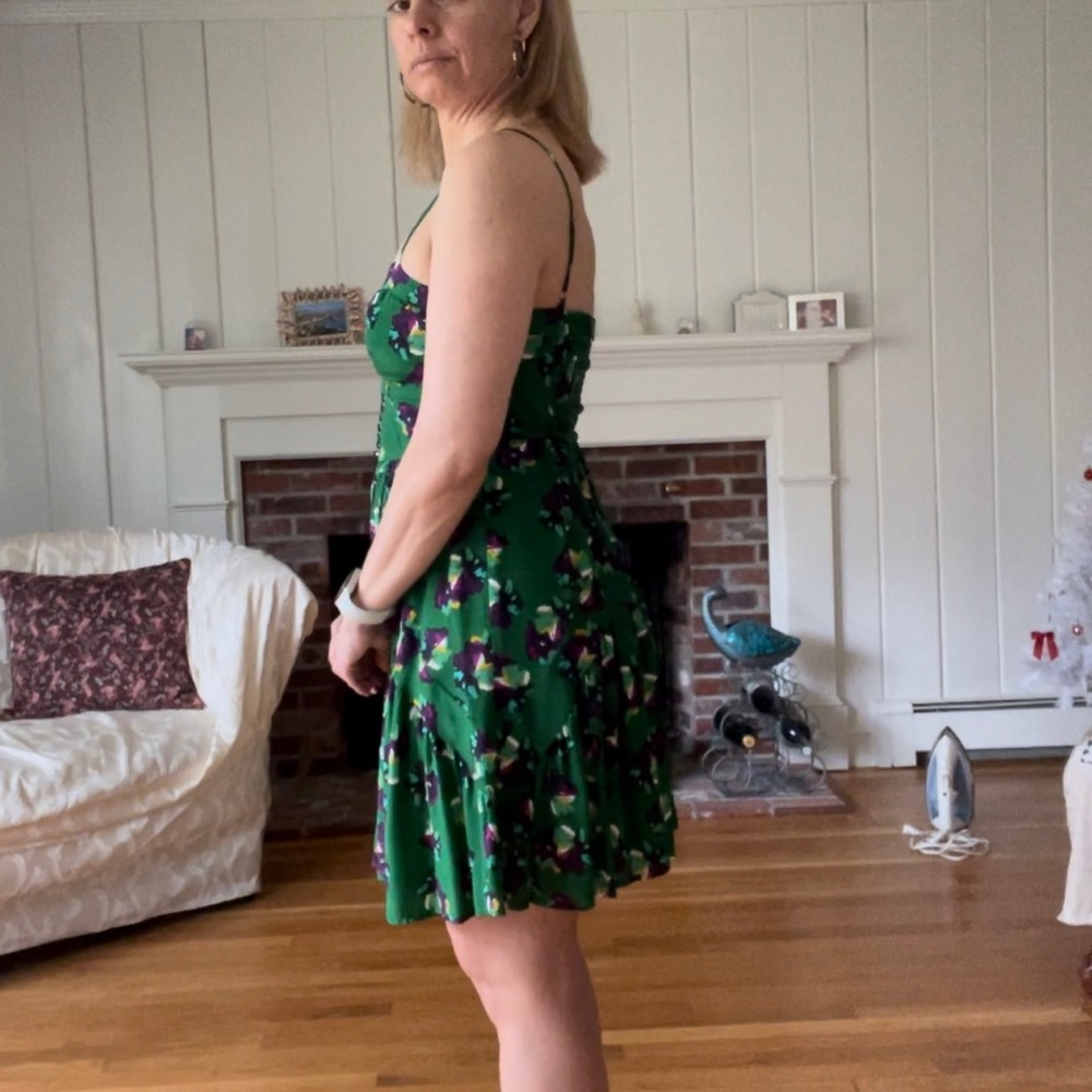 Greylin Bustier Silk Floral Slip Dress - Picture 5 of 12